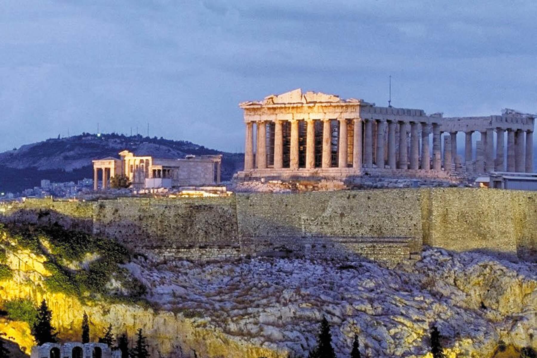 A view of the Greek islands from a luxury yacht